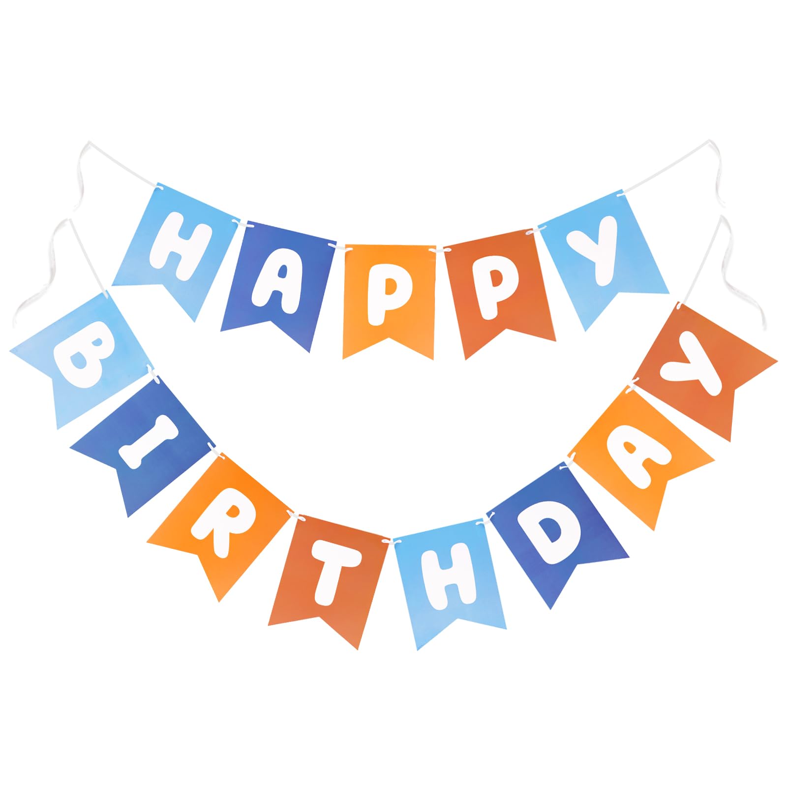 G2PLUS Pre-Strung Happy Birthday Banner: 16 x 20CM Large, No-DIY Birthday Banner for Boys Girls Birthday Party Decorations — image 1