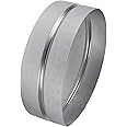 Vent Systems 8'' Inch Galvanized Steel Duct Connector - Round Ventilation Duct Extension - Metal Dryer Vent Coupler - Metal Hose Coupling - Dryer Pipe Connector