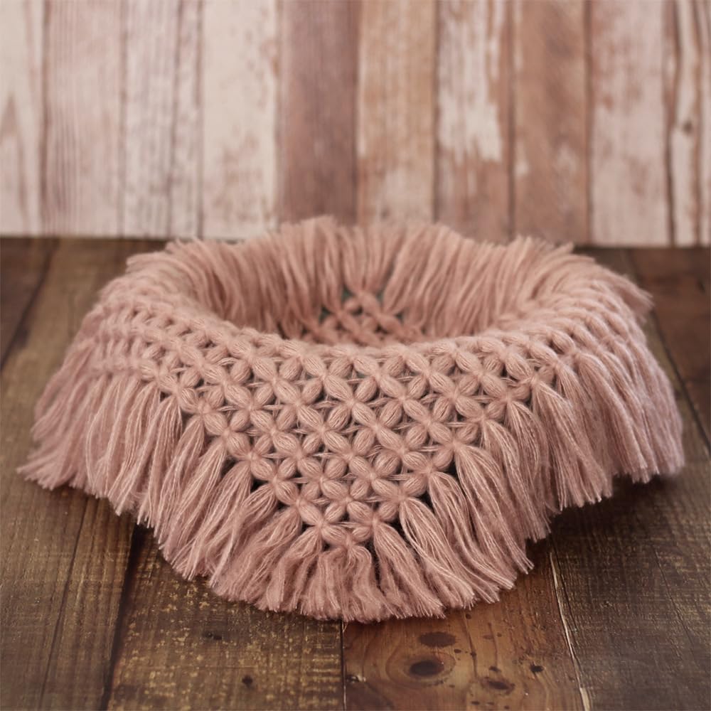 Photo 1 of Newborn Baby Photography Props Blanket Posing Aid for Girl Boy Photo Shoot Baskets Filler Posing Stuffer Background Blanket (Lotus Color)
