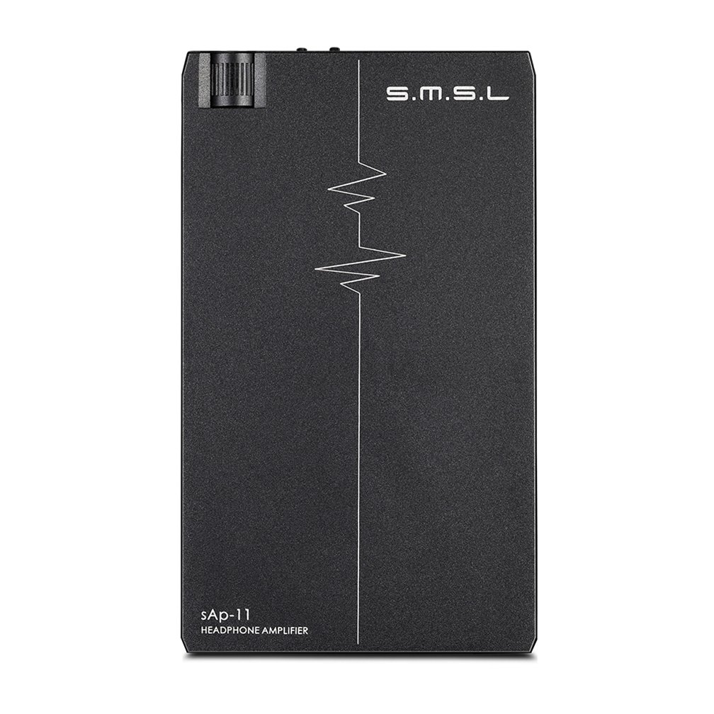 SMSL SAP-11 Portable Headphone Amplifier with 2.5 mm Balanced and 3.5 mm Unbalanced Headphone Output,HiFi Audio AMP for Earphone 2xTPA6120A2 Black