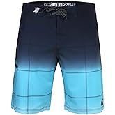 Mens Swim Trunks 22 Inch, Long Board Shorts Men's, Slim Fit, Stretch Material,No Liner, No Side Pockets