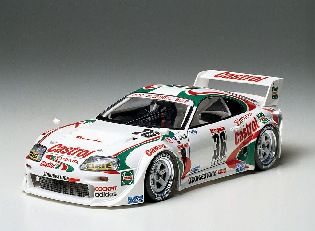 Tamiya 24163 1:24 Castrol Toyota Tom´s Supra GT, Modellbausatz,Plastikbausatz, Bausatz zum Zusammenbauen, detaillierte Nachbildung, Rot/Ausflug, einfarbig (Getaway Solids) 7