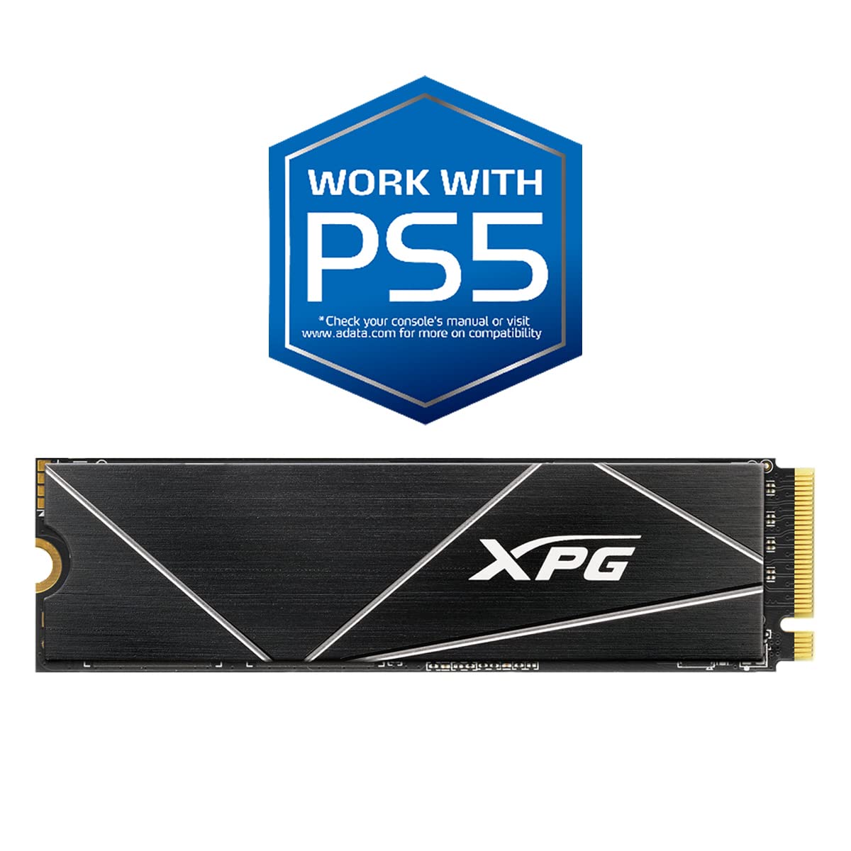 XPG 512GB Gammix S70 Blade-Funciona con PlayStation 5, PCIe Gen4 M.2 2280 Interno Gaming SSD hasta 7,400 MB/s (Agammixs70B-512G-CS)