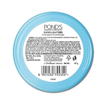 ponds ultra light gel moisturizer