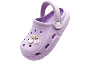 POPO PEA Toddler Little Kids Luminous Garden Clogs Boys Girls Soft Slip on Sandals Slides Water Shoes Children Comfortable Swim Beach Pool Slipper