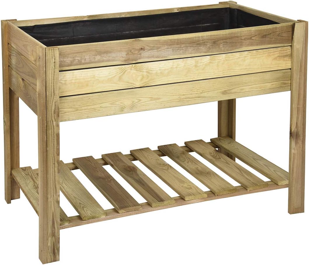 Faura - Huerto Urbano de Madera - Rectangular: Amazon.es: Jardín