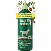 Earth Rated Deshedding Hypoallergenic Dog Shampoo & Conditioner, 16 oz | 3-in-1, Shampoo & Conditioner for Dogs & Puppies, De