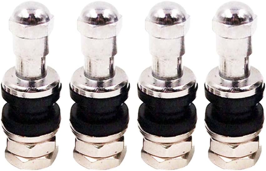 4 X FLUSH MOUNT METAL/CHROME TIRE VALVE STEMS HIGH PRESSURE BOLT OZ