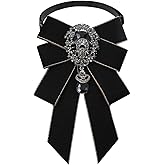 LJBFNN Bow Ties for Women Men, Rhinestone Bowtie for Women Pre-tied Crystal Bowties Men for Shirt Tuxedo Wedding Party Suit