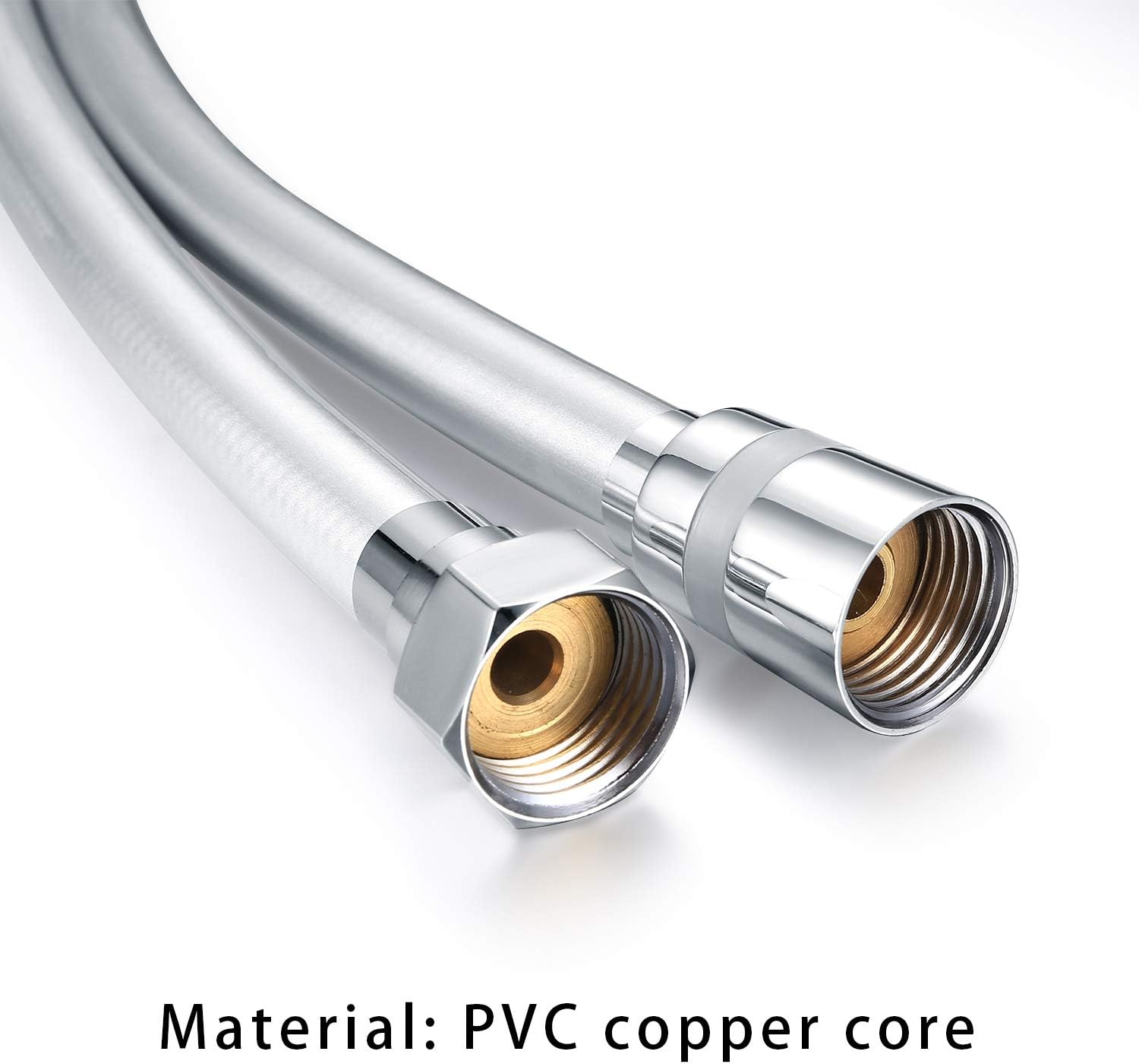 Smooth Shower Hose, 1.8M/70 Inch, PVC Copper Core, Universal Replacement, Anti-Winding, Anti-Kinking and Leakage - Image 4
