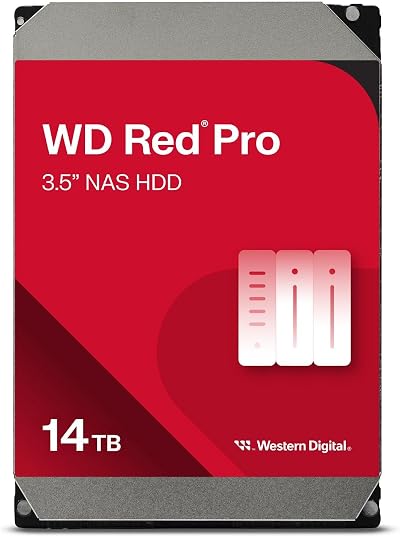 WD Red Pro 14TB NAS Internal 3.5in HDD 7200 RPM SATA 6 Gb/s CMR 512MB