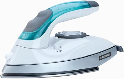Status Travel Steam Iron 1000W Dual Voltage Compact Iron White Green