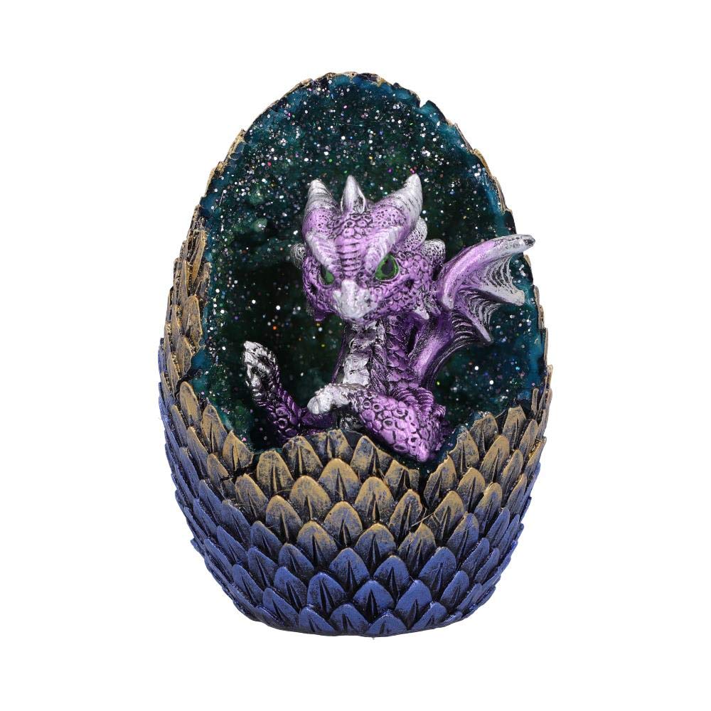 Nemesis Now U5001R0 Purple Geode Home Glittering Hatchling and Egg Figurine, Polyresin, One Size