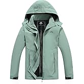 MOERDENG Women's Waterproof Rain Jacket Lightweight Raincoat Hooded Hiking Jacket Softshell Windbreaker