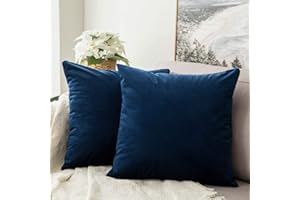 MIULEE Pack of 2, Velvet Soft Solid Decorative Square Throw Pillow Covers Set Cushion Cases Pillowcases for Sofa Bedroom Car1