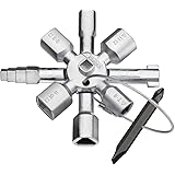 Knipex Tools 00 11 01 Twin Key Universal Control Cabinet Key, Chrome