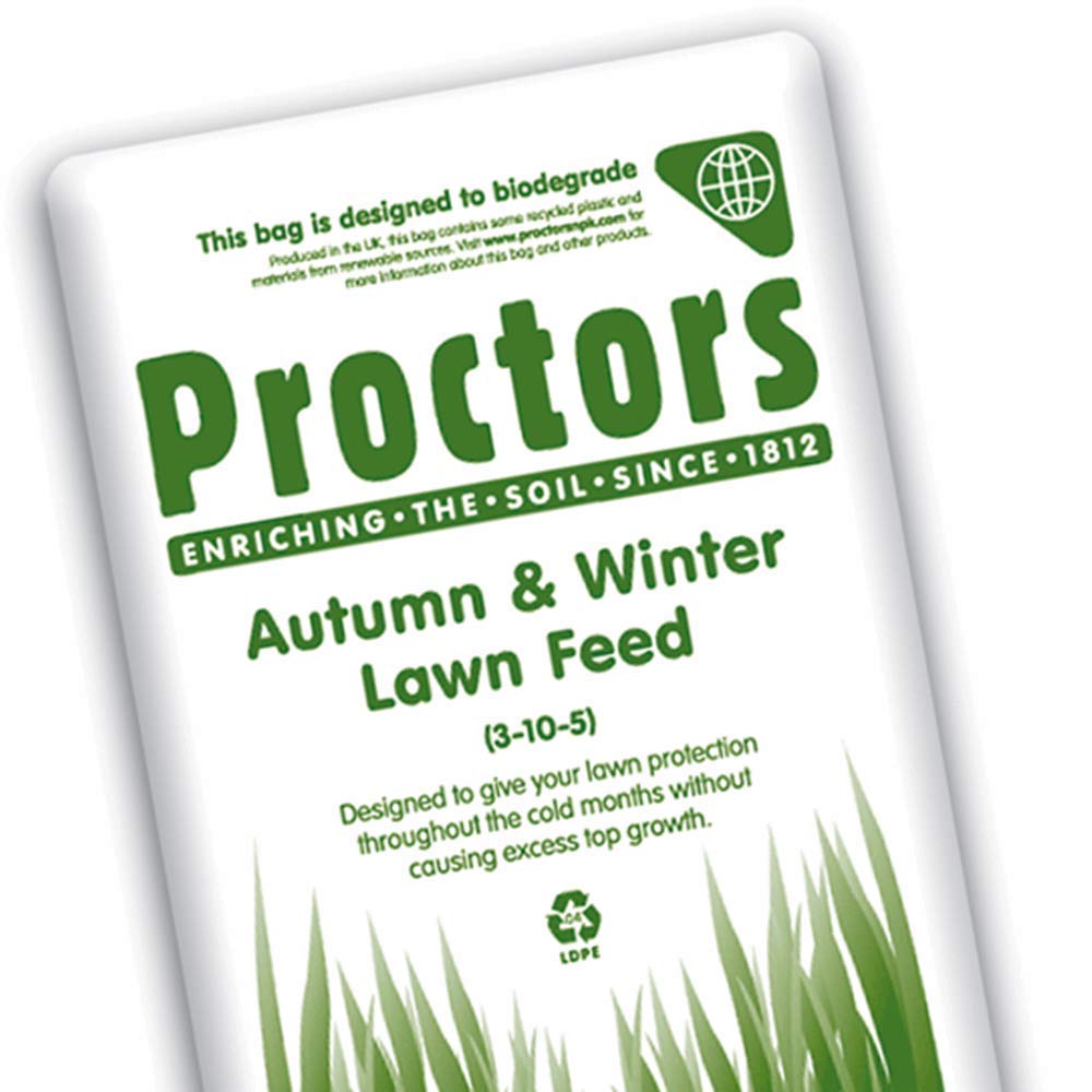 F&G Supplies 20 kg sack of Proctors Autumn and Winter Lawn Grass Feed for 571 sqm - can use all year!