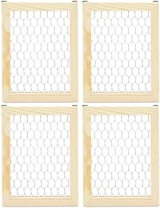 Bright Creations Unfinished Chicken Wire Window Picture Frame Set (7 x 9 in, 4 Pack)