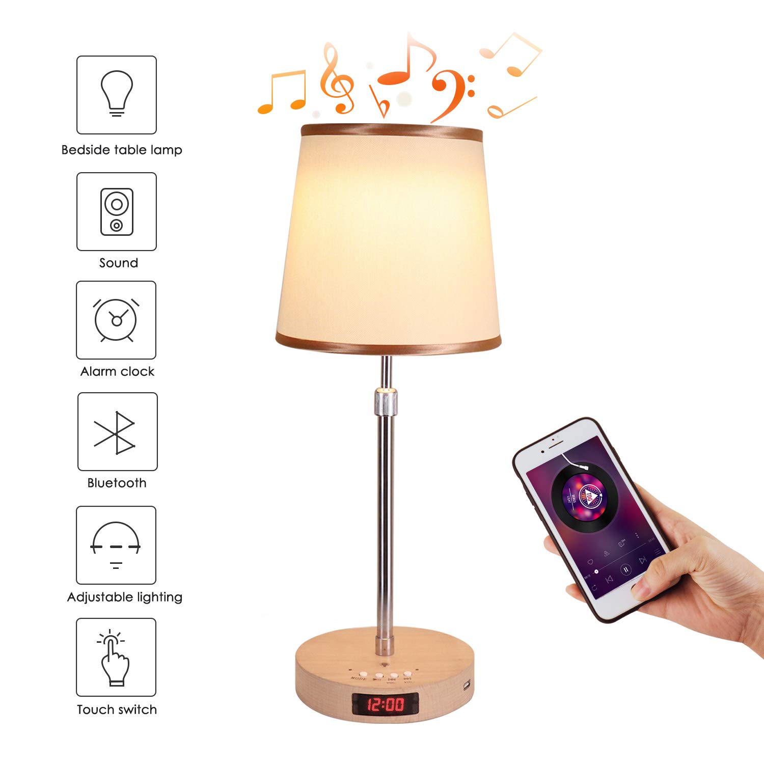 bluetooth bedside lamp