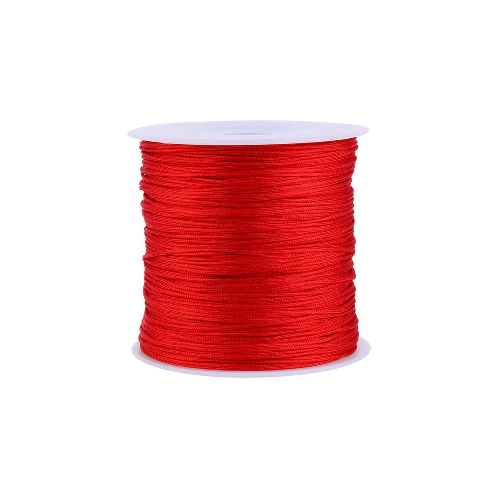 Nylon Cord 0.8mm x 100m, Satin Cord Nylon String Macrame Cord, Red Beading Thread String for Making Bracelet, Necklace, Chinese Knot, Jewellery