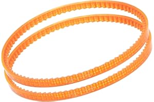 Kozelo 2Pcs MB330 Standard Sewing Machine Motor Belts - [330mm Girth x 4mm Thickness ] Polyurethane Motor Drive V-Belt for Household Electric Sewing Machine Use, Single Tooth, Orange