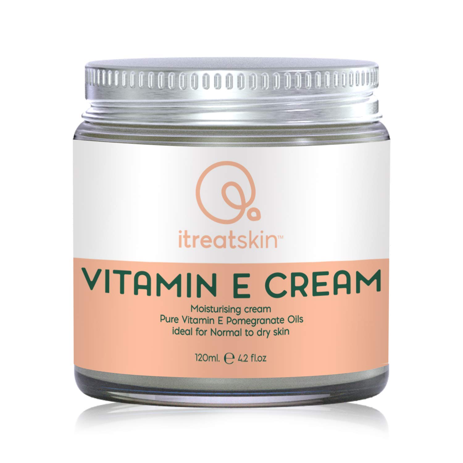 itreatskin Vitamin E Cream - Natural Organic Moisturizer for Scars, Stretch Marks, Dry Skin with Argan and Rose Oils - for Babies and Adults 120 mL