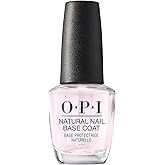 OPI Nail Lacquer Base Coat | Clear Nail Polish Base Coat |Chip Resistant, Protects Nails, Prevents Discoloration