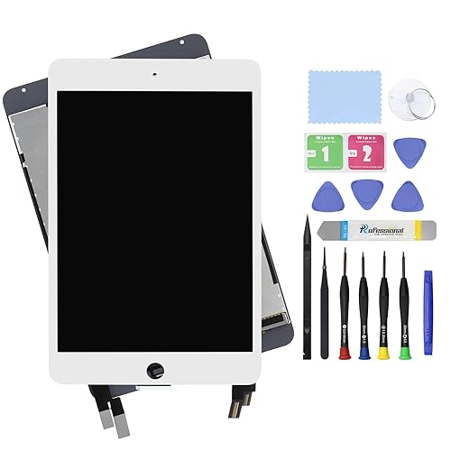 LCD Screen Replacement for iPad Mini A1538 A1550 Display LCD  Assembly and Glass Touch Digitizer Premium Repair Kit Sleep/Wake Sensor  (White)