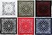 ARMYU 6-Pack Trainmen Paisley Jumbo Military Bandana Head Scarf Do-rag 100% Cotton Bandanna Face Cover 27