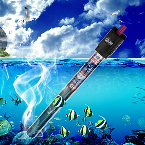 A-SZCXTOP HL-288 500 W Aquarium Heater with Suction Cup, Explosion-proof Submersible Heater, Adjustable Temperature Fish Tank Water Heater, Up to 125 Gallon Aquarium Tank (500W-Up to 125 Gallon)