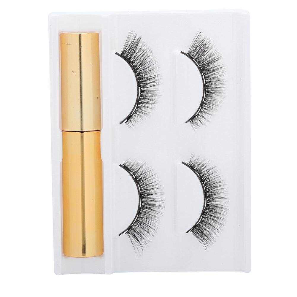 Magnetic Eyelash Extensions Set, 2 Pairs 5D Magnetic False Lashes Waterproof Long-Lasting for Home Use