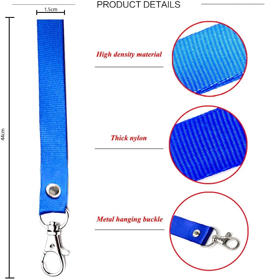 yeemeen Lanyard, 14 PCS Badge Holder Neck Strap, Multicolour, Personalised ID Card Holder, Safety Break Away, Metal Clip - Image 3