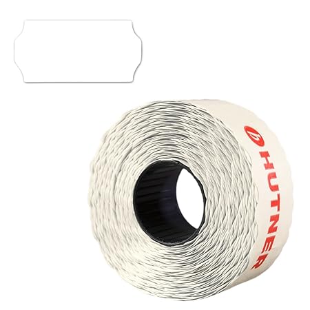 Preisetiketten 15.000 Stück 26x12, weiss, permanent, 10 Rollen a 1.500 Stück, Preisauszeichner Etiketten 26 x 12 | Haftetiket