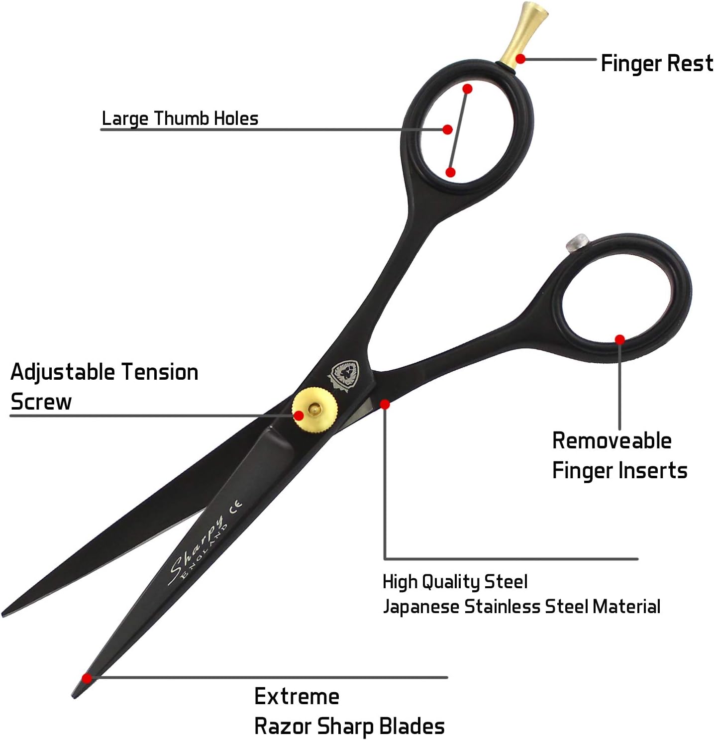 Professional Hairdressing Scissors Hair Scissor for Hairdressers Barbers Stainless Steel, Hair Cutting Shears - Image 4