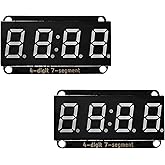 2-Pack I2C 4-Digit 7-Segment LED Display Module, Support Decimals &amp; Clock | IIC Protocol, Digital Tube Module for Arduino ESP32 Raspberry Pi, Compatible with HT16K33