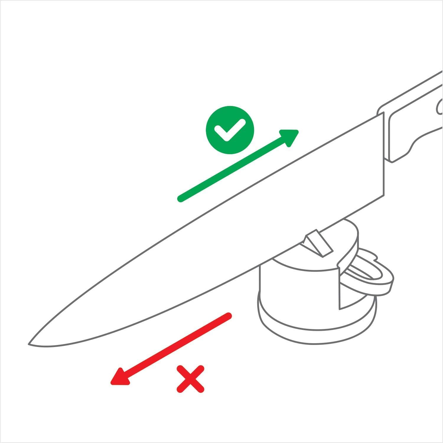 AnySharp Pro Metal Knife Sharpener, Hands-Free Safety, PowerGrip Suction, Sharpens All Kitchen Knives - Image 4