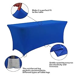 IVAPUPU 4FT Table Cloth for Rectangular Fitted