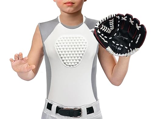 Youper Youth Baseball Chest Protector Shirt, Padded Heart-Guard