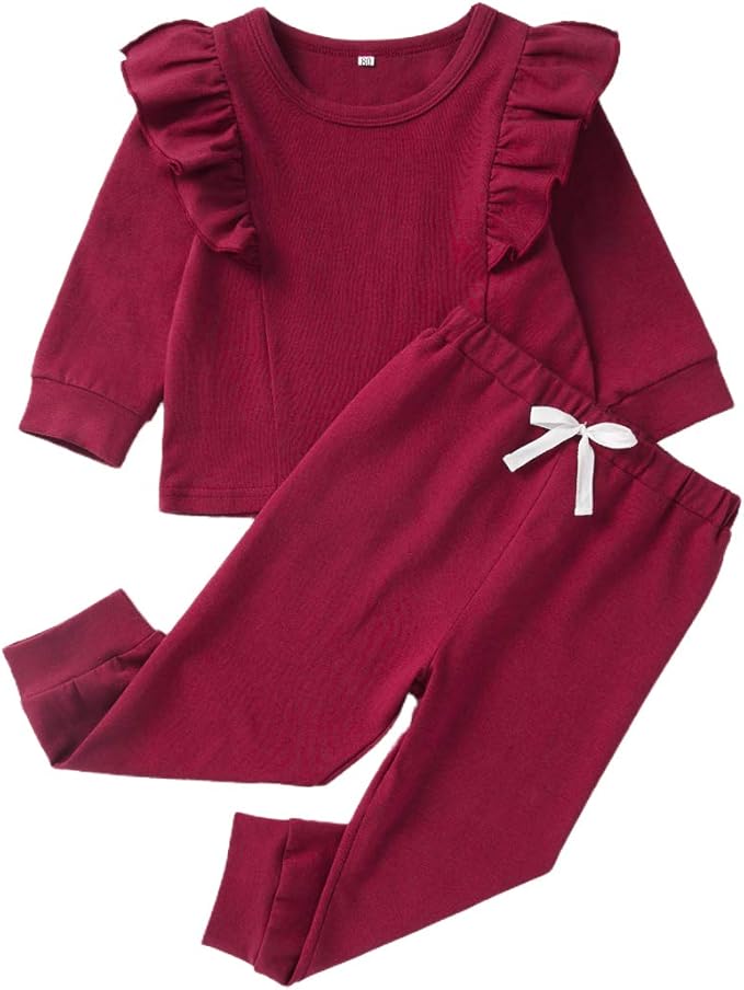 red baby trousers
