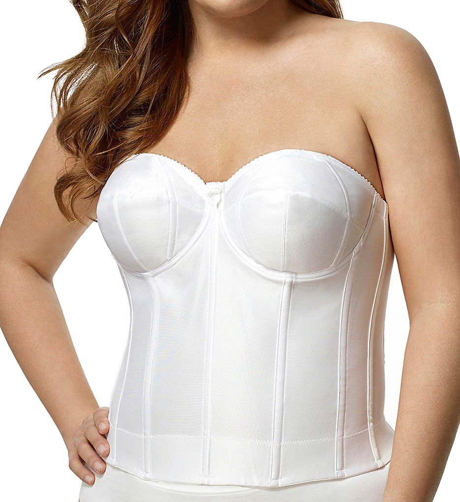 Women's Long Strapless Longline Bra 6421 36F White