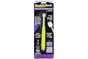 Brush My Teeth Small Dog Toothbrush, Rounded Brush Head -Soft Flexible Bristles, Safe and Gentle Brushing for Small Dogs, Small Breeds and Puppy, Daily Brushing Adds Years of Healthy Life, Multicolor