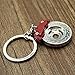Waterwood Creative Auto Parts Models Spinning Racing Brake Disc Keychain Key Chain Ring-Red