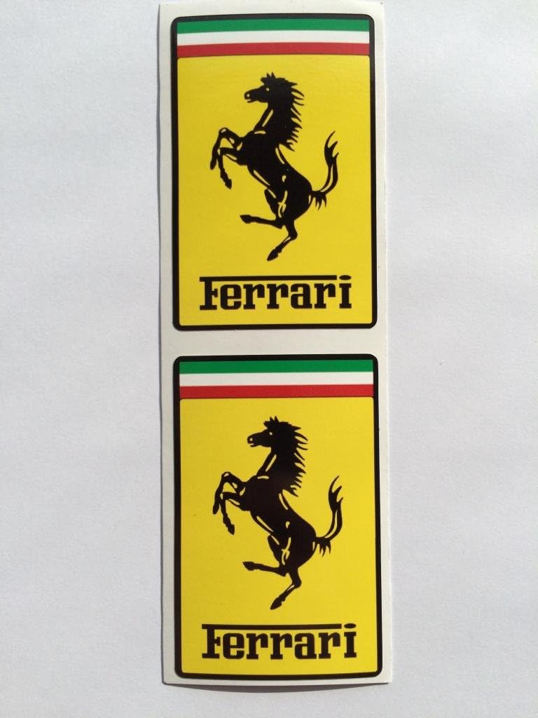 SBD Decals 2 Ferrari Front Badge Protector Die Cut Stickers