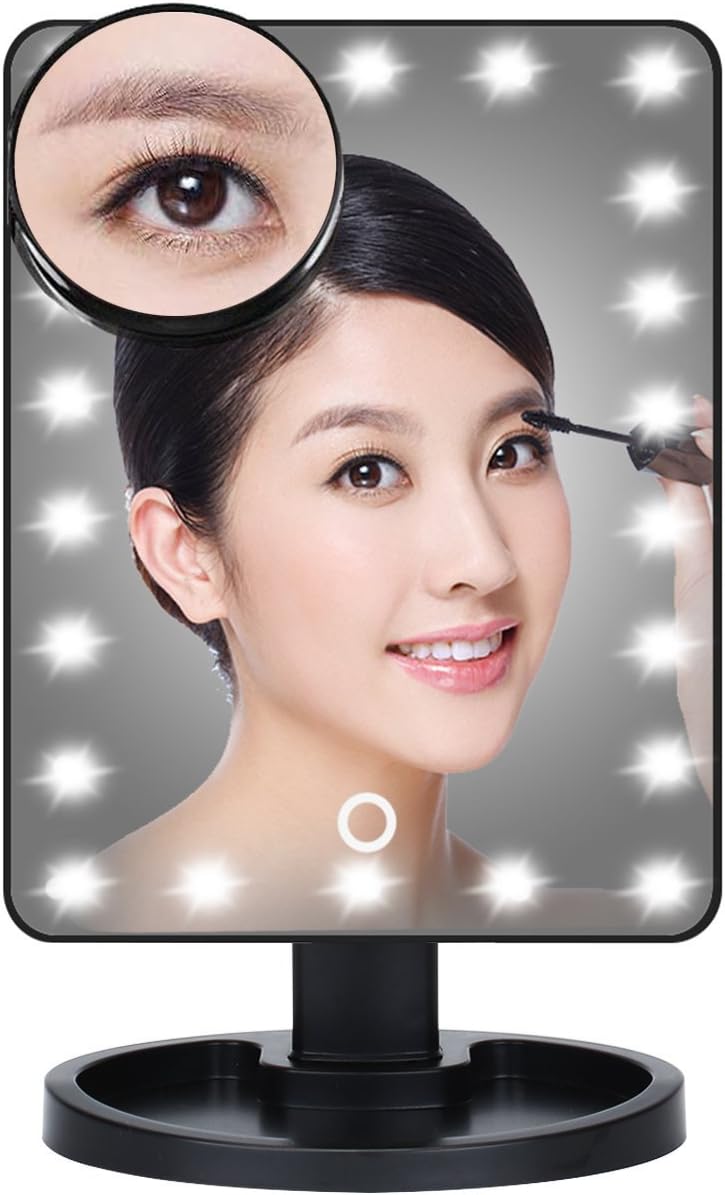 Dressing Table Mirror with Lights for Makeup Girls - Bathroom Led Mirror Illuminated Vanity Makeup Mirror with Light - Perfect Birthday Gifts for Her