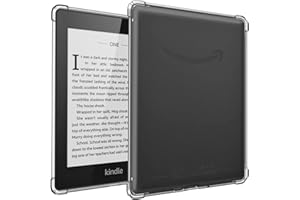 KEEXYICC Clear Case for 6" Kindle Paperwhite (Model: DP75SDI / EY21) 7th/6th/5th Generation - 2015/2013/2012, Bumper Corners TPU Slim Silicone Case, DIY Back Cover for 6" KPW 5th/6th/7th Gen (Clear)