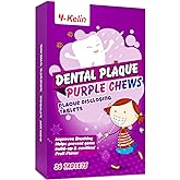 Dental Plaque Disclosing Tablets for Kids &amp; Adults - Showing Plaque by Changing Color - Helps Teach Brushing Habits for Clean Teeth - 36 Count