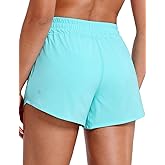 HeyNuts Agile Running Shorts for Women, High Waisted Athletic Shorts Lined Workout Shorts with Zipper Pocket 4"