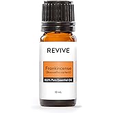 Frankincense Boswellia Carterii 10mL Essential Oil by Revive Essential Oils -100% Pure Therapeutic Grade, Diffusion, Massage, Aromatherapy, Skin & Hair Care, Cruelty Free, Unrefined with No Fillers