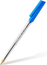 STAEDTLER Ballpoint Pens Stick 430 Blue Ink Box of 10 Medium Point view 2
