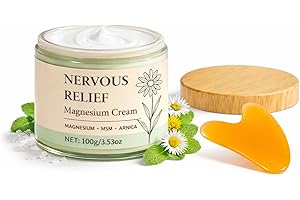 Magnesium Cream 3.53oz – Fast Absorbing Non-Greasy Magnesium Body Cream with MSM & Arnica, Daily Muscle & Joint Comfort for R